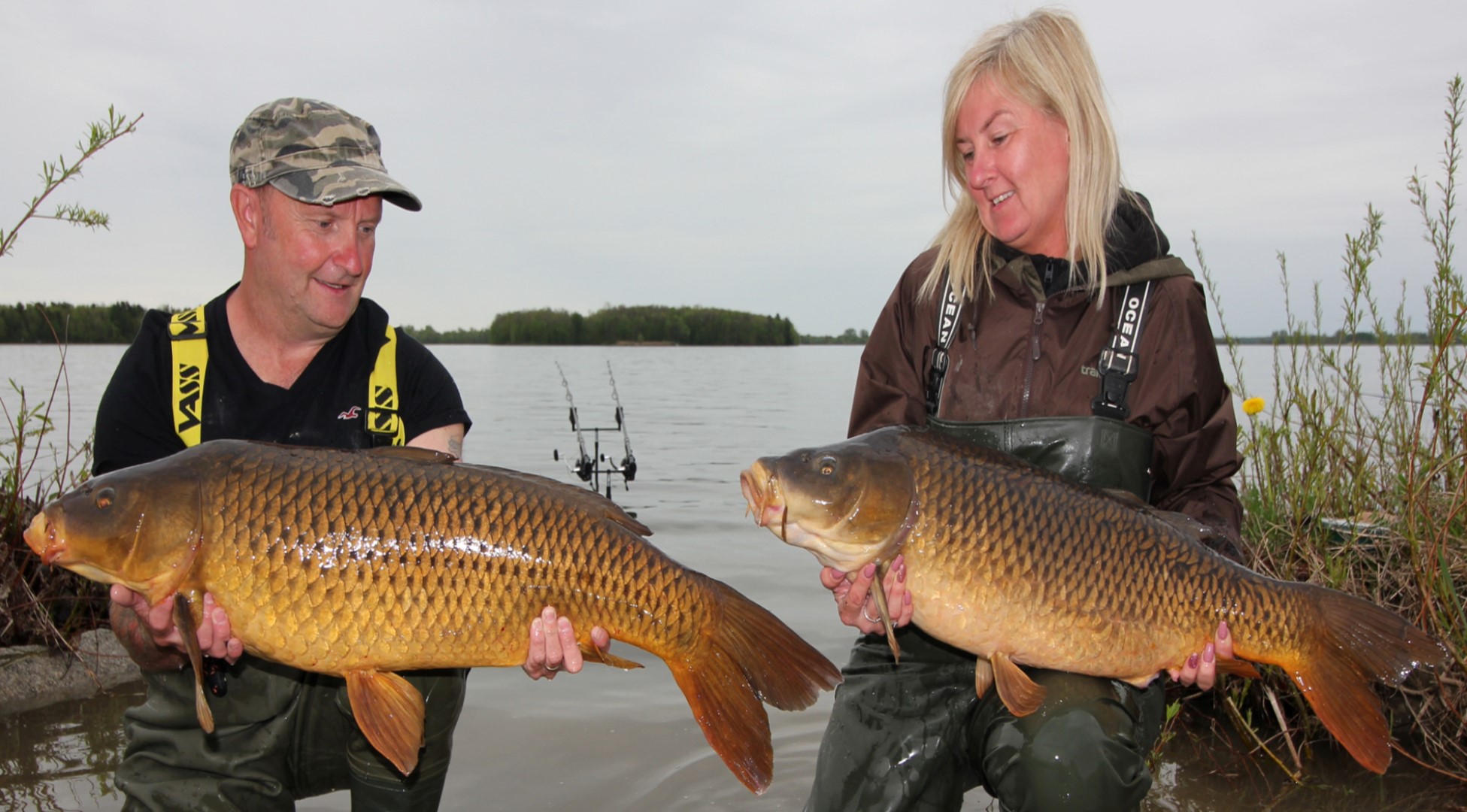 First slide of two carp for a couple